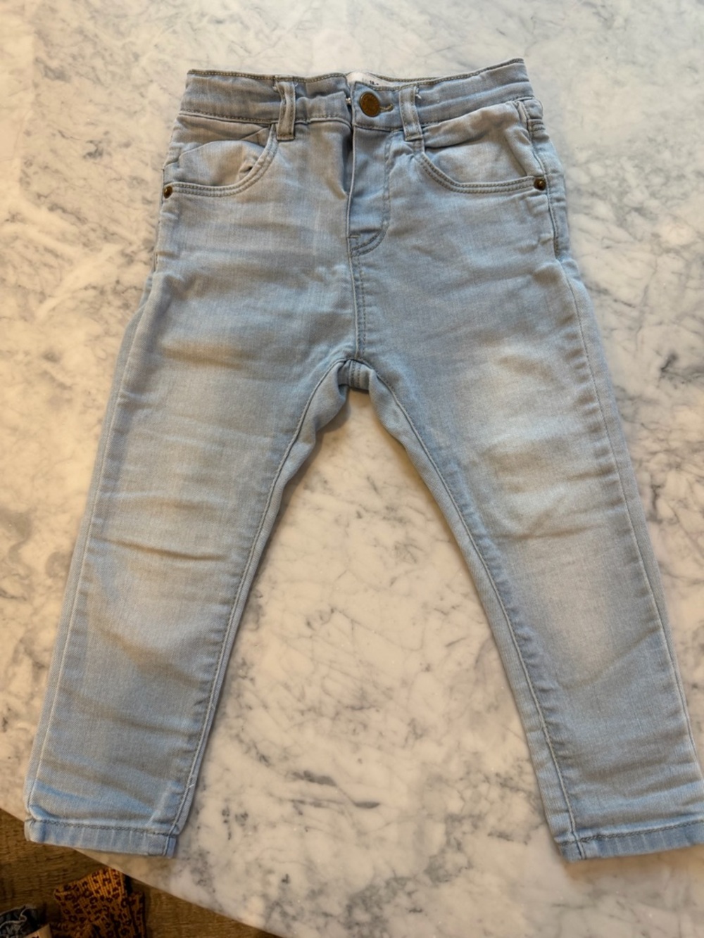 Light Blue Kids Stretch Denim Jeggings